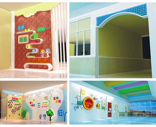 幼儿园大厅墙面设计-校园文化设计